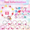 Tondiamo 48 Pcs Kids Jewelry for Little Girl, Unicorn Ring Bracelets Wooden Beaded Bracelets and Colorful Silicone Toy Rings Princess Pretend Play Unicorn Birthday Gifts for Girls 4-6 view 2