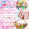 Tondiamo 48 Pcs Kids Jewelry for Little Girl, Unicorn Ring Bracelets Wooden Beaded Bracelets and Colorful Silicone Toy Rings Princess Pretend Play Unicorn Birthday Gifts for Girls 4-6 view 4