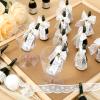 Sunnychicc 20 Pcs Mini Champagne Bubbles Wedding Favor Bulk Small Champagne Bottle Shaped Bubbles with Ribbons Gold Pins and Cards for Wedding Send Off Bridal Shower Celebration view 3
