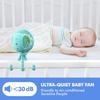 WEGA Stroller Fan Rechargeable Portable Fan Battery Operated Car Seat Baby,3 Speeds Clip on USB Personal Fan for Crib Treadmill HomeOffice and Travel (Blue) view 4