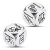 2 Pcs Dice 10 Year Anniversary Date Night Gifts for Him Her Women Men Stocking Stuffers for Adult Women Birthday Gifts for Boyfriend Girlfriend Friend Steel Gifts Valentines Gifts for Her Him view 1