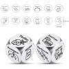 2 Pcs Dice 10 Year Anniversary Date Night Gifts for Him Her Women Men Stocking Stuffers for Adult Women Birthday Gifts for Boyfriend Girlfriend Friend Steel Gifts Valentines Gifts for Her Him view 2