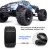 AllinRC 2.8" Preglued 1/10 Stadium Truck Wheels and Tires 12mm Hex for Traxxas Rustler Stampede 4x4 2WD Redcat Volcano Epx S30 Blackout Xte 4PCS view 4
