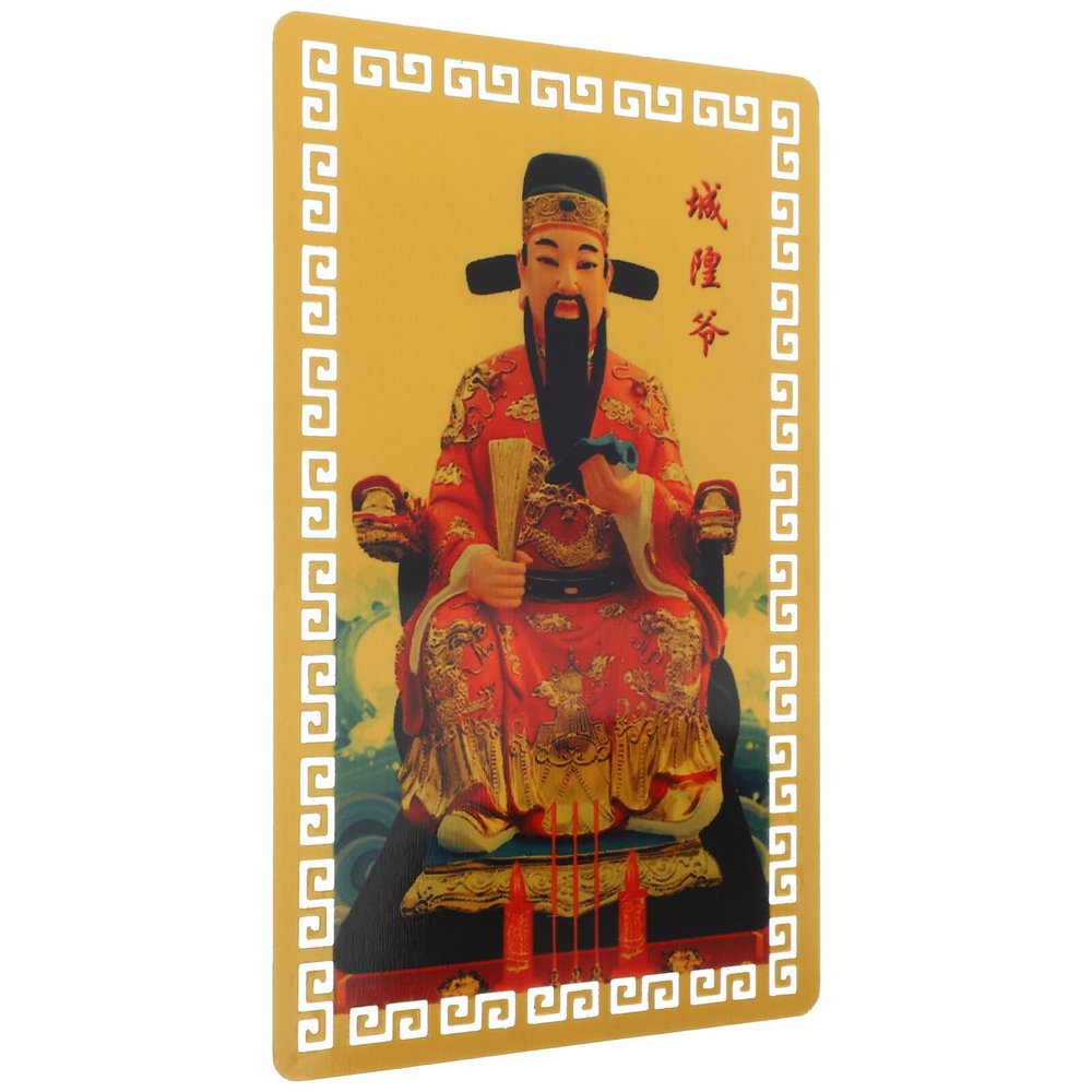 HOLIDYOYO Chinese Blessing Amulet Card Traditional Feng Shui Taisui Amulet Auspicious Protection Card for Home Office and Personal Use Vintage Design Lightweight