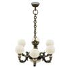 YOLUFER 1:12 Dollhouse Ceiling Lamp Model, Miniature Chandelier Lamp, Mini Ceiling Lamp for Dollhouse (Bronze) view 1