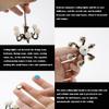 YOLUFER 1:12 Dollhouse Ceiling Lamp Model, Miniature Chandelier Lamp, Mini Ceiling Lamp for Dollhouse (Bronze) view 3