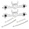 2pcs Aluminum Front Axles, 4 Wheel Steer, CNC Complete Axle Set for 1/10 RC Crawler Car Axial SCX10 II RGT 86100 Redcat GEN8 Element Enduro CC01 (2pcs Silver 1/10 Front Axles) view 1