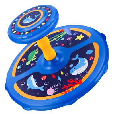 Ocean Twister 360 Sit Twist Spin Classic Spinning Kids Toy Activity Toy for Toddlers Ages Over 18 Months 2 3 4 5 Birthday for Boy Girl Indoor or Outdoor Larger Chassis More Stable and Safer (Blue)