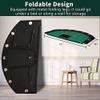 Vilobos Foldable 7 Players Poker Table, 71 Texas Hold'em Blackjack Table with Removable Stainless Steel Cup Holder, Casino Leisure Table for Card Games, Dominoes, Board Games, Green view 4