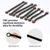AllinRC High Clearance Aluminum Chassis Links  6061-T6 CNC Linkage Set for TRX4M Defender Bronco 1/18 RC Crawler Upgrades (Black) view 3