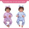 BABESIDE Reborn Baby Doll Clothes for 17-22 Inch Dolls, 5 Sets Baby Doll Clothes Outfits Accessories - Romper Suit and Headband for Newborn Baby Doll Boy&Girl Kids Gift view 3