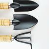 VICASKY 3sets Garden Tool Kit Mini Shovel Trowel Rake Outdoor Camping Iron Comfortable Wood 3pcs*3 Random Style view 4