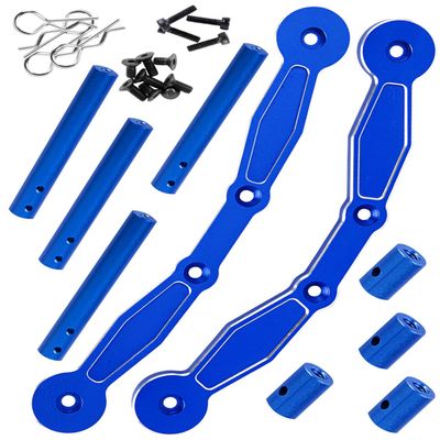 RCMYou Aluminum Front & Rear Body Mounts Upgrades Part for 1/10 Senton 3S Blx/Senton Mega 550,Alloy Front & Rear Body Mounts Hops Up,Navy Blue