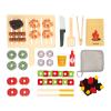 Janod - Pretend Play Wooden Barbeque Playset 20" Tall - Ages 3-6 - Pretending to Cook Meals - Realistic Grilling Experience - Over 50 Accessories Included - J06619 view 4