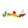 Janod - Farm Wooden Animal Car Train Push and Go Playset - Imaginative Play - Magnetic Interchangeable Cars - Enhances Imagination and Motor Skills - Safe Quality Materials view 2
