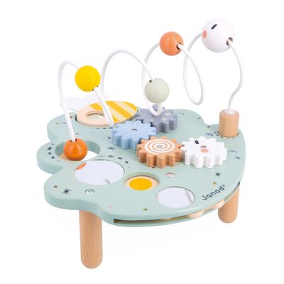 Janod Sweet Cocoon Wooden Multi-Activity Leaf Station - 12" Long - Ages 18 Months - 3 Years - J04056