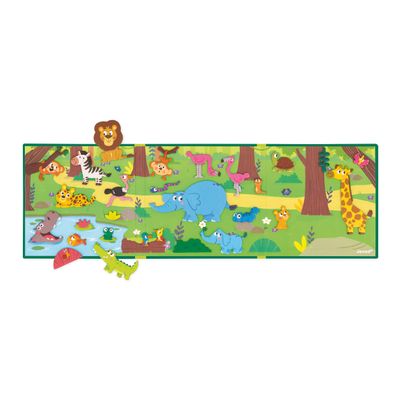 Janod - Magneti'stories African Animals - for Children Aged 3 and Over - Storytelling Aid - Stimulates Creativity and Imagination - Includes Magnetic Backdrop and 30 Magnets