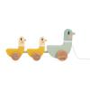 Janod - J04051 - 3 Sweet Cocoon Pulling Ducks - Develops Motor Skills - FSC Wood Toy and Water Paint - From 12 Months, Green/Yellow view 2