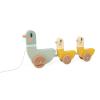 Janod - J04051 - 3 Sweet Cocoon Pulling Ducks - Develops Motor Skills - FSC Wood Toy and Water Paint - From 12 Months, Green/Yellow view 3