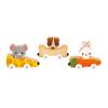 Janod - Pets Wooden Animal Car Train Push and Go Playset - Toddler Playtime - Magnetic Interchangeable Cars - Encourages Imaginative Play - Adorable Animal Characters, Safe Quality Materials view 3