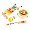 Janod - Gioia Music Set with Tambourine, Recorder, Maracas, and Xylophone - 15" Long - Meets European and American Safety Standards - Ages 18 Months to 5 Years - J07656 view 1