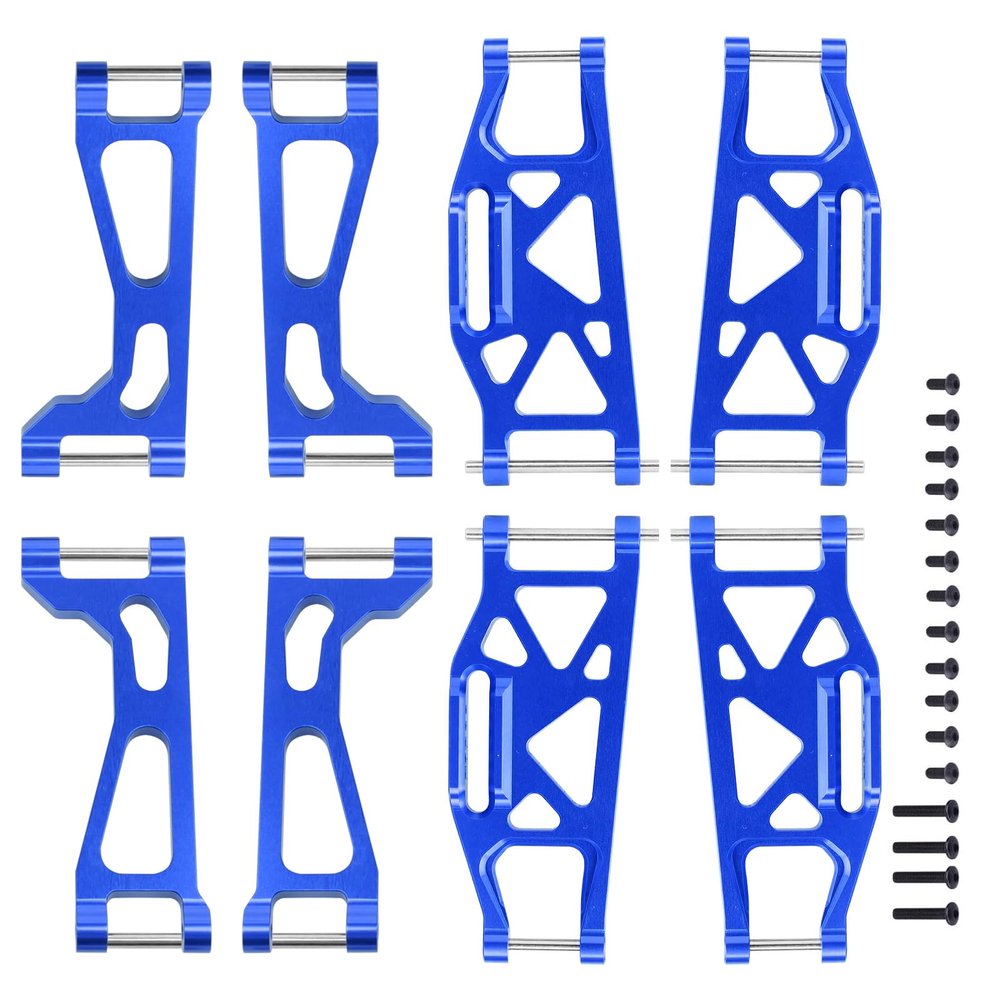 AllinRC 6061-T6 Aluminum Suspension Arms Front & Rear Upper/Lower Link Set for Traxxas X-Maxx 89076 89086 (Replacement for WideMaxx 8995/8998/8999, Blue, 8PCS)