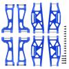 AllinRC 6061-T6 Aluminum Suspension Arms  Front & Rear Upper/Lower Link Set for Traxxas X-Maxx 89076 89086 (Replacement for WideMaxx 8995/8998/8999, Blue, 8PCS) view 1