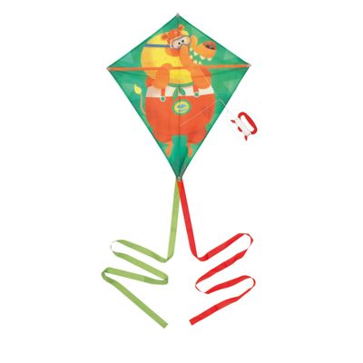 Janod - Applepop Children's Kite - Lion - Rhombus Shape - Outdoor and Beach Game - Skill Game - Develops Coordination - Ages 5 Years Old, J03360