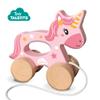 SES Creative 13137 - Push and Pull 2 in 1 Wooden Unicorn, Real Wood, Modern Design, Made for Children 18 Months and Older view 3