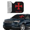 Deus Vult Crusader Templar Cross Front Windshield Sun Shade UV Blocking for Front Windows view 4