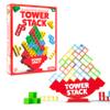 Tower Stack by Relatable, Exciting Tower Game for Kids & Adults Family Game Night, Fun Stacking and Building Toys, Includes 36 Cards, 24 Blocks, 1 Tower Body, 1 Tower Stand, and Instructions view 1
