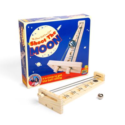 Shoot The Moon by Relatable, Exciting Strategy Moon Ball Games for Family Gatherings, Balance Game for Kids, Includes 1 Metal Gravity Ball, 1 Shoot The Moon Structure, and Instructions