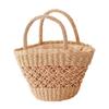 CALLARON Fashionable Woven Bag Girls' Beach Woven Handbag Summer Vacation Straw Bag Handmade for Beach Party Shopping view 1