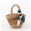 CALLARON Fashionable Woven Bag Girls' Beach Woven Handbag Summer Vacation Straw Bag Handmade for Beach Party Shopping view 4
