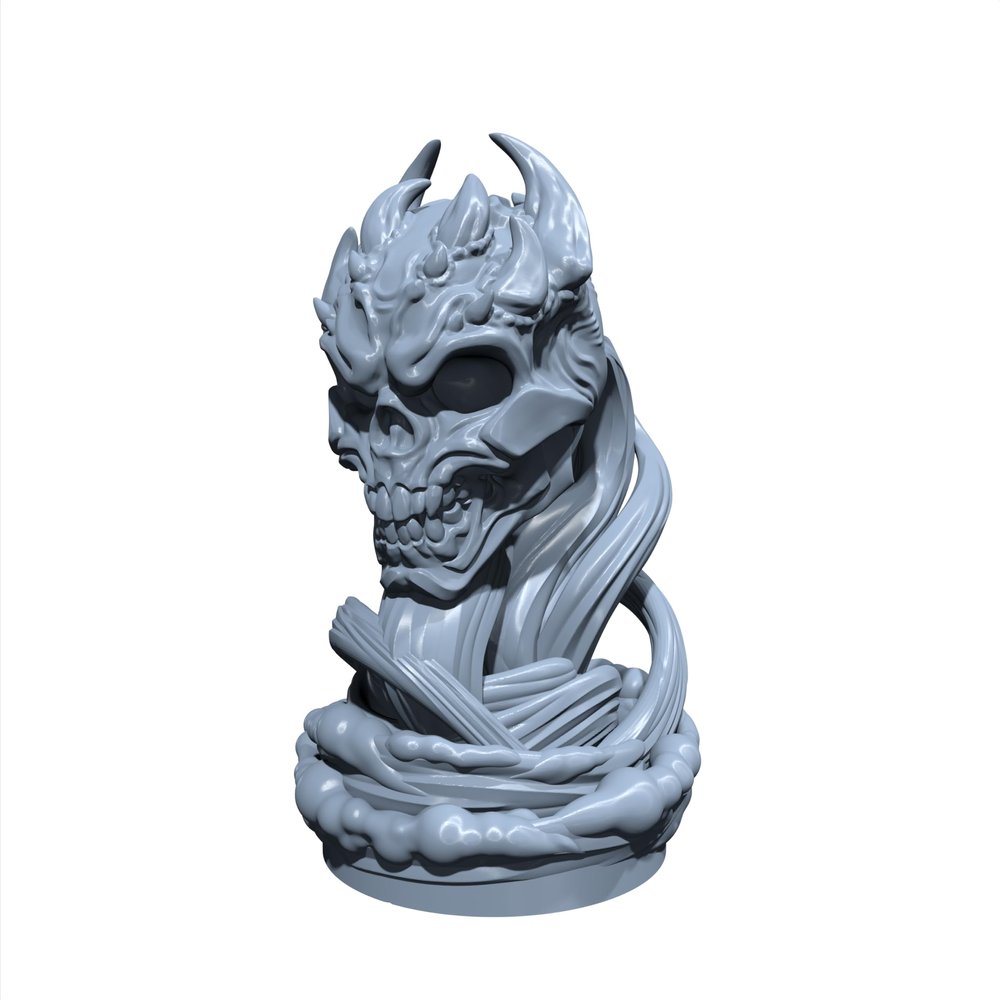 Cindermaw The Searing | Flame Skull | Deathskull | Miniature for Tabletop Games Like D&D and War Gaming Medium