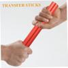BCOATH 4pcs Electroplating Relay Baton Race Transfer Sticks Lightweight for School Sports view 2
