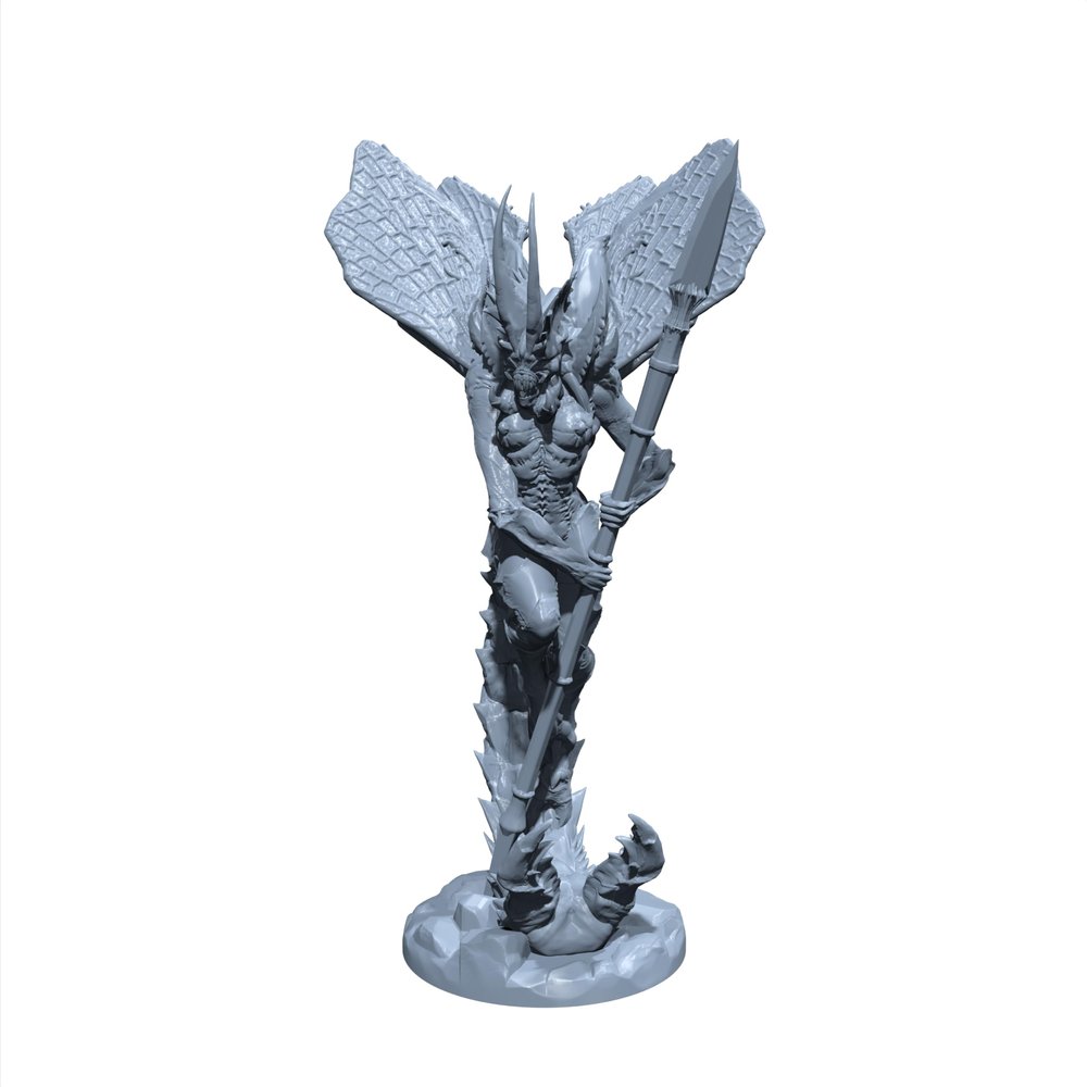 Skirix The Dune Matriarch | Desert Swarm Queen | Miniature for Tabletop Games Like D&D and War Gaming Large