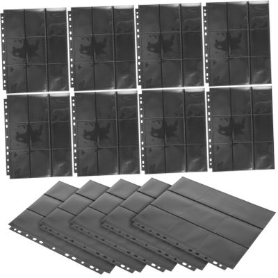 50pcs Card Sleeve Card Display Stand Trading Card Dividers Trading Card Frame Trading Cards Card Storage Case Trading Card Display Games Card Binder Card Folder Pp Black