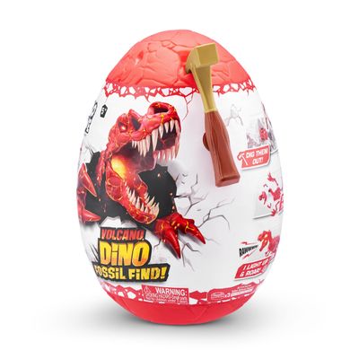 Robo Alive Dino Fossil FIND Series 2 Surprise Dinosaur Egg Volcano Assorted (T-REX, Ankylosaurus, Triceratops, Stegosaurus)