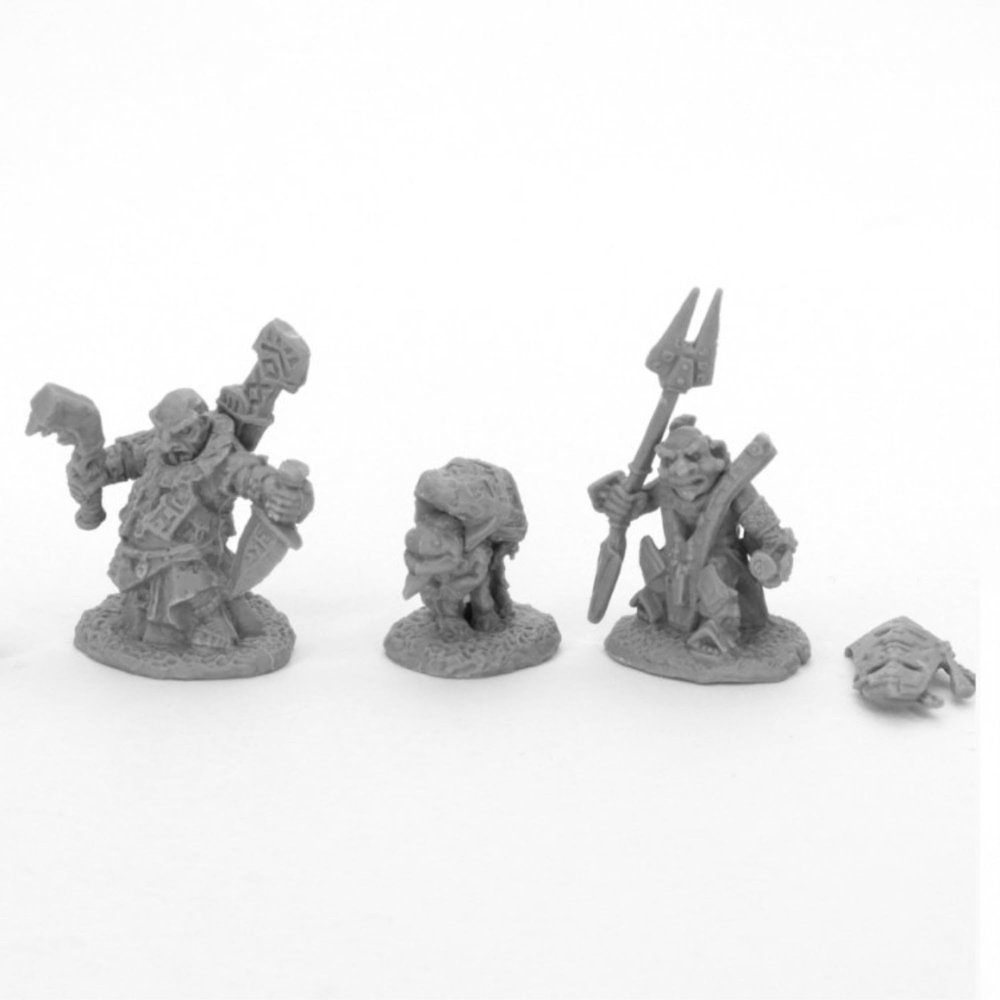 212 Main Bones Bloodstone Gnome Heroes Miniatures, Black - Pack of 2