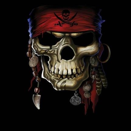 212 Main 1976-16x20-SD Skull Pirate Poster