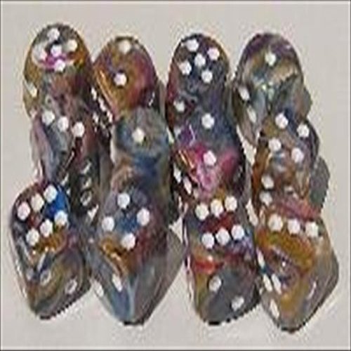 212 Main 27440 Festive Carousel with White Numbers Dice Set of 7