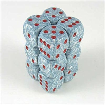 25700 Air Speckled - 6 Sided 16 mm Dice Set of 12
