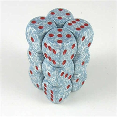 25700 Air Speckled - 6 Sided 16 mm Dice Set of 12
