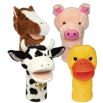 212 Main BigMouth Farm Puppets-Pig Cow Duck Horse