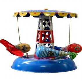 212 Main Collectible Tin Toy - Carousel with Space Capsules