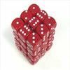 212 Main 25804 Opaque Red with White - 12 mm Six Sided Dice Set of 36 view 1