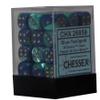 212 Main Gemini 7 12mm D6 Blue and Teal with Gold Dice view 1