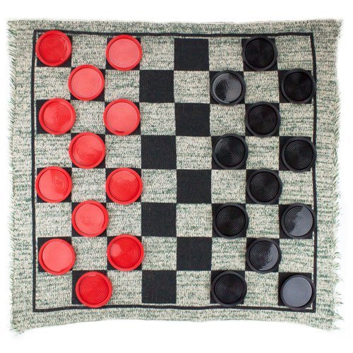 212 Main 3 in 1 Jumbo Checker Rug Game