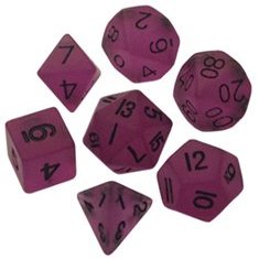212 Main Purple Glow Dark Resin Dice Set